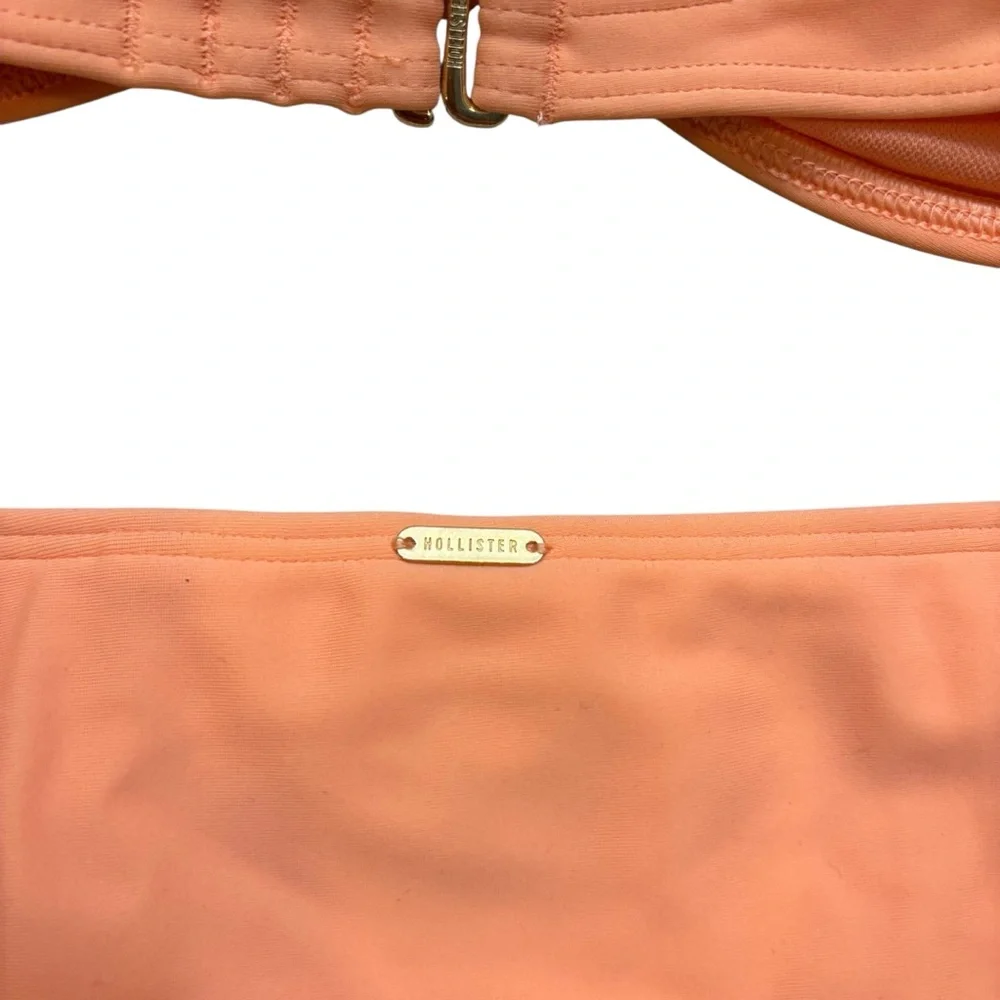 Ladies Hollister Swim Light Orange Textured Bikini‎ Swim Suit Size Small